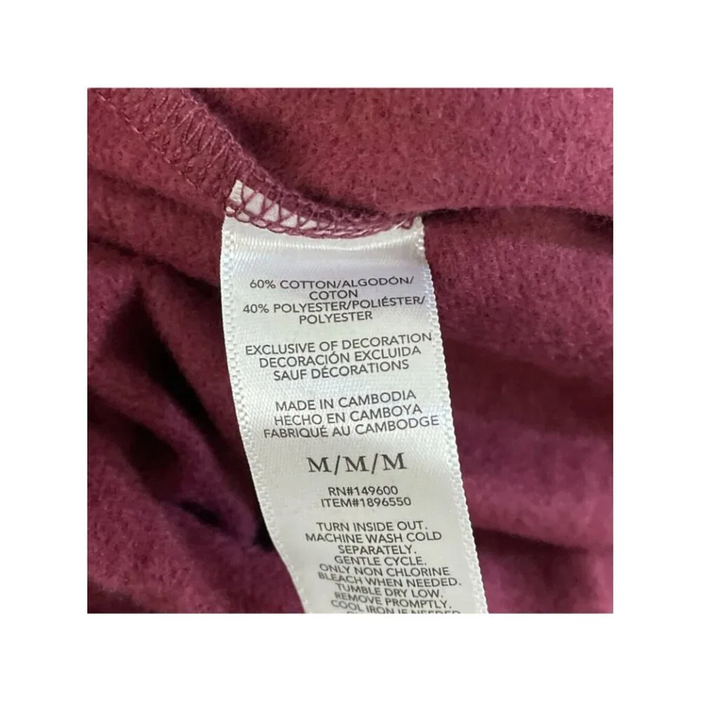 NWT Keith Haring Ladies' M Lounge Set Burgundy Soft Cotton Blend 2-Piece Set